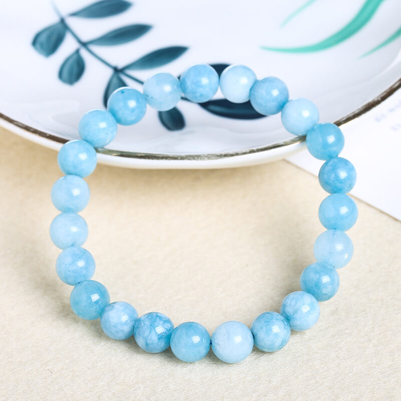 Natural Aquamarine Bracelet Blue Stone Irregular Jewelry Wholesale Design  Handmade GEM Beads Healing Women Jewelry Gifts - AliExpress