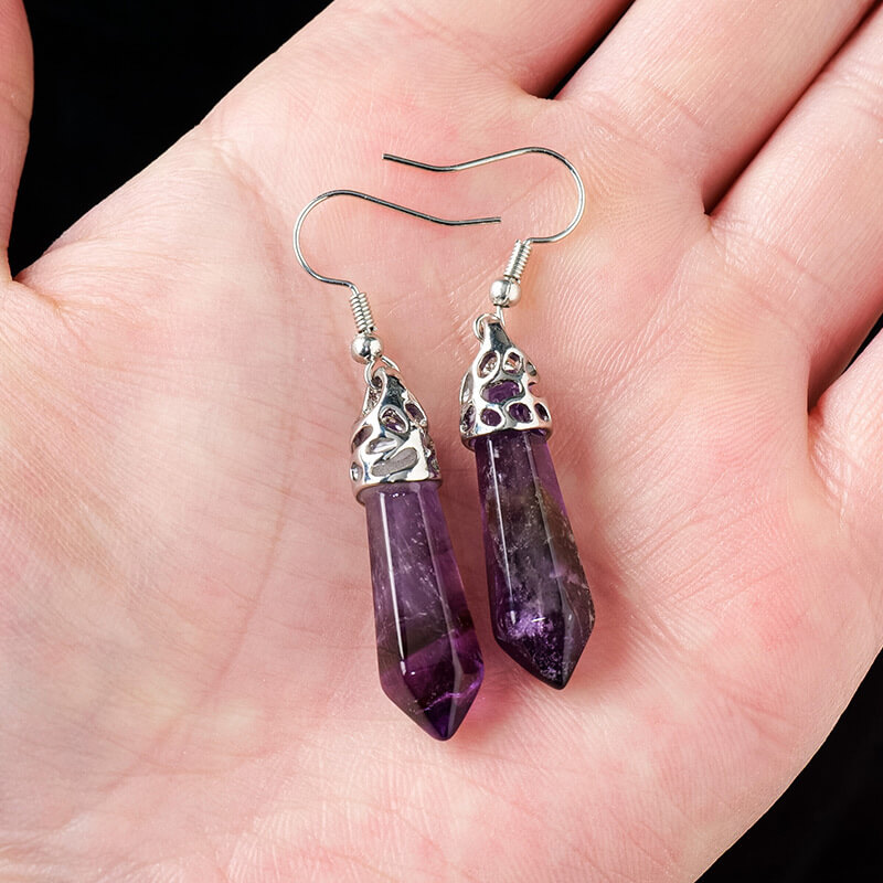 Chakra Dangle Tower Crystal Earrings