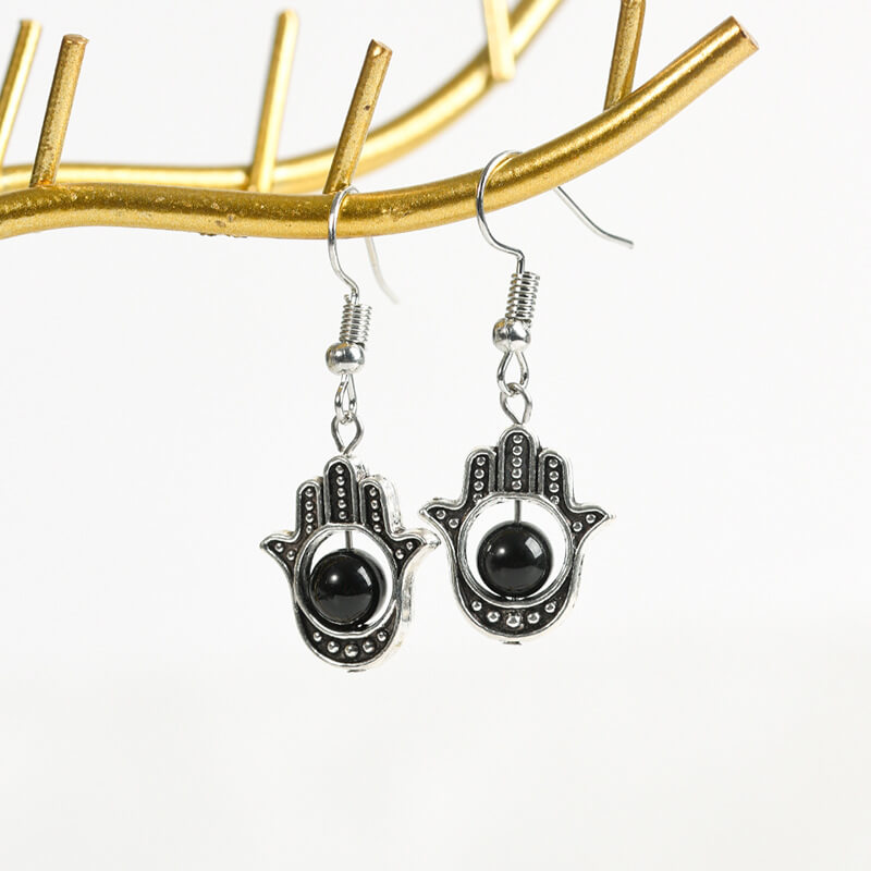 Openwork Hand Bead Earrings Bulk