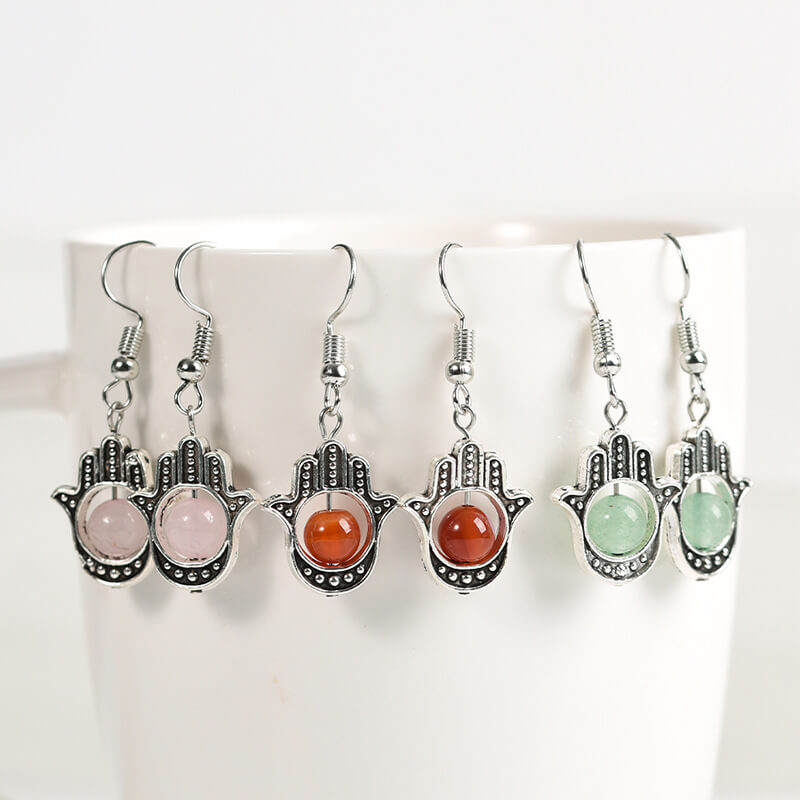 Openwork Hand Bead Earrings Bulk