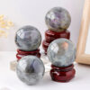 Labradorite Sphere Gray Purple Crystal
