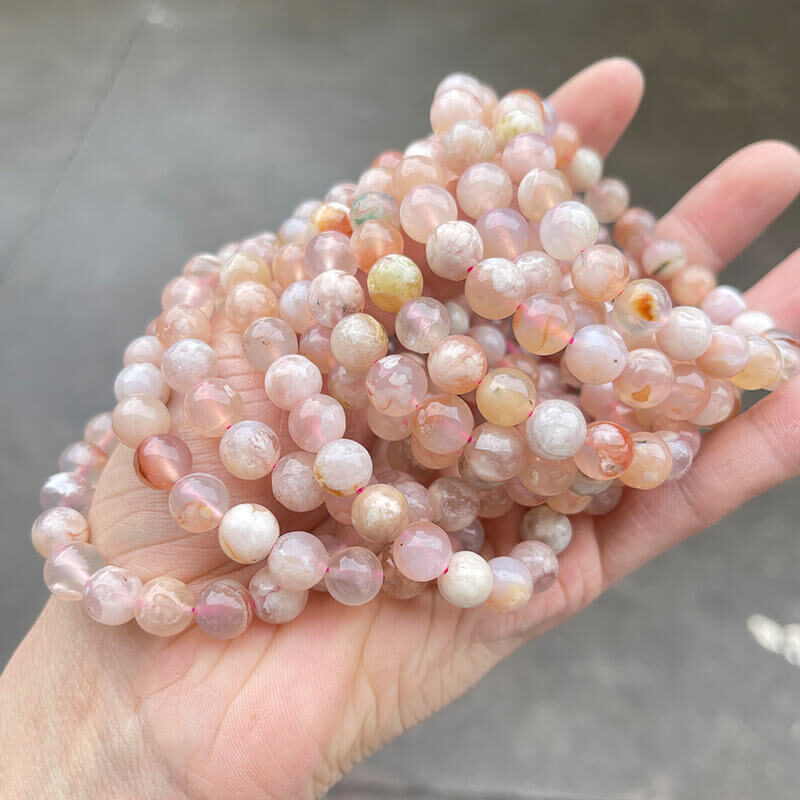 Sakura Flower Agate Bracelet Crystal Bulk