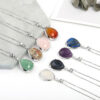 Water Drop Necklace Stone Crystal