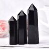 Obsidian Point Crystal Black Obsidian Tower
