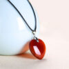 Red Agate Necklace Crystal Pendant