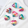 Aura Rainbow Quartz Love Heart Stone