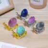 Crystal Tumbled Stone Snail Creative Ornament