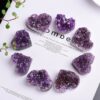 Amethyst Cluster Raw Heart Crystals