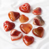 Red Agate Heart Crystal Stones Bulk