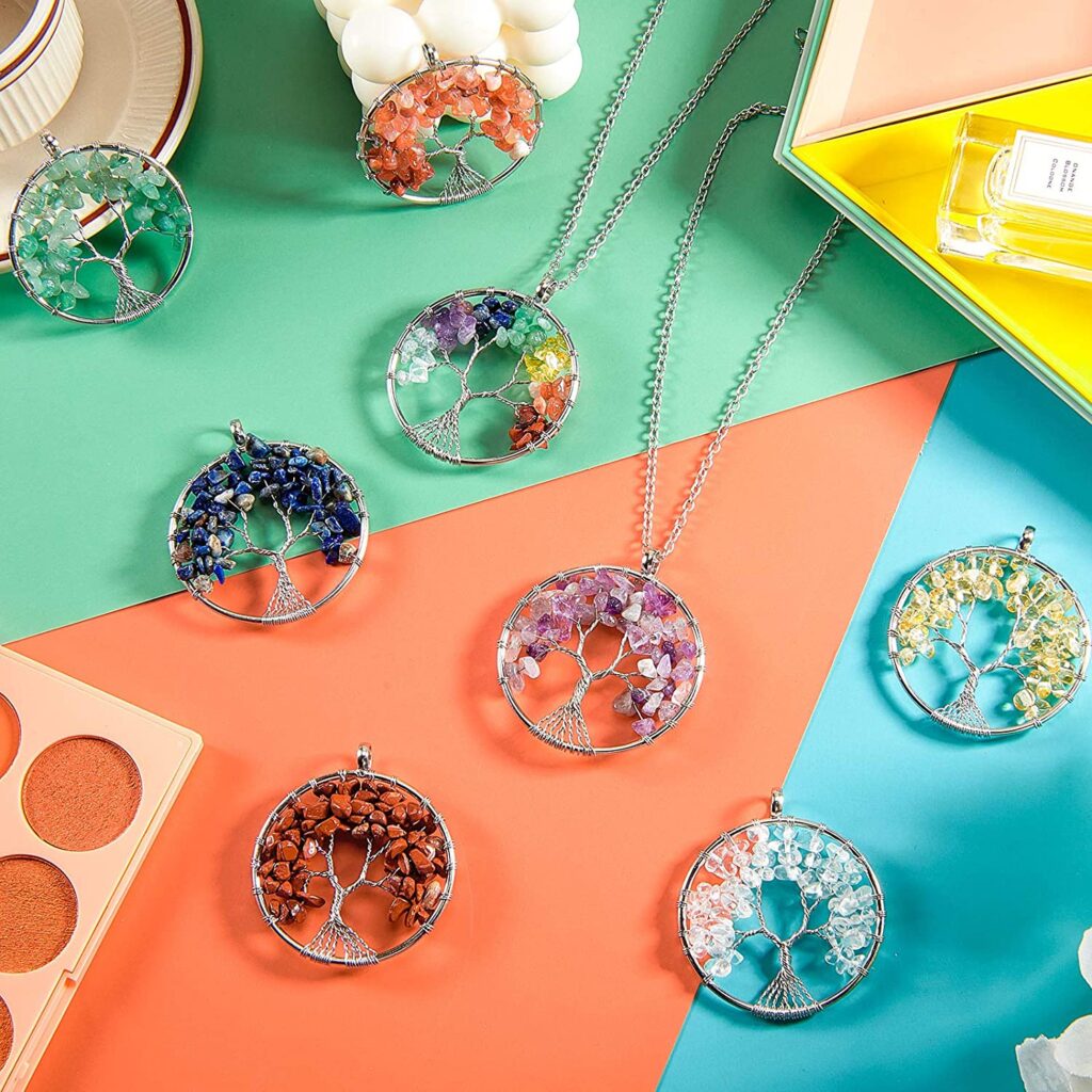 Chakra Gemstone Life Tree Necklace Wholesale
