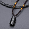 Black Tourmaline Necklace Raw Stones