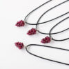 Garnet Necklace Crystal Grape Pendant