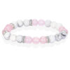 Rose Quartz Bracelet White Lava Beads