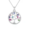 Tree Alloy Hollow Out Necklace Inlay Rhinestones