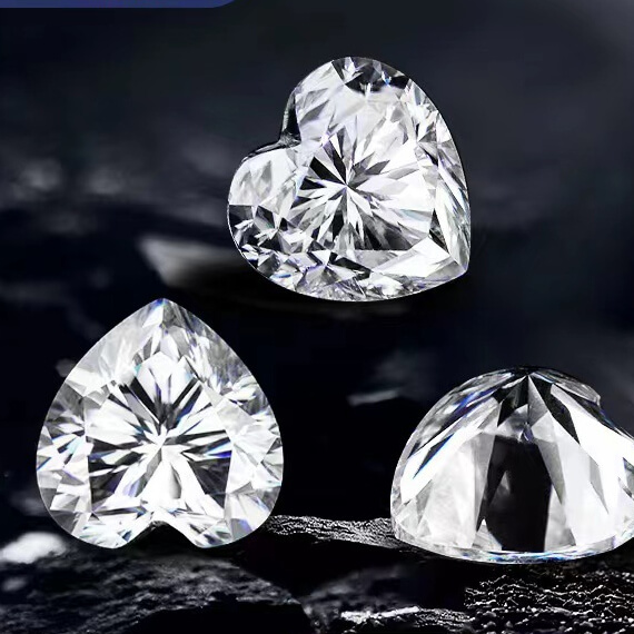 Alternative view of D Color Heart Shaped Moissanite Loose Stone