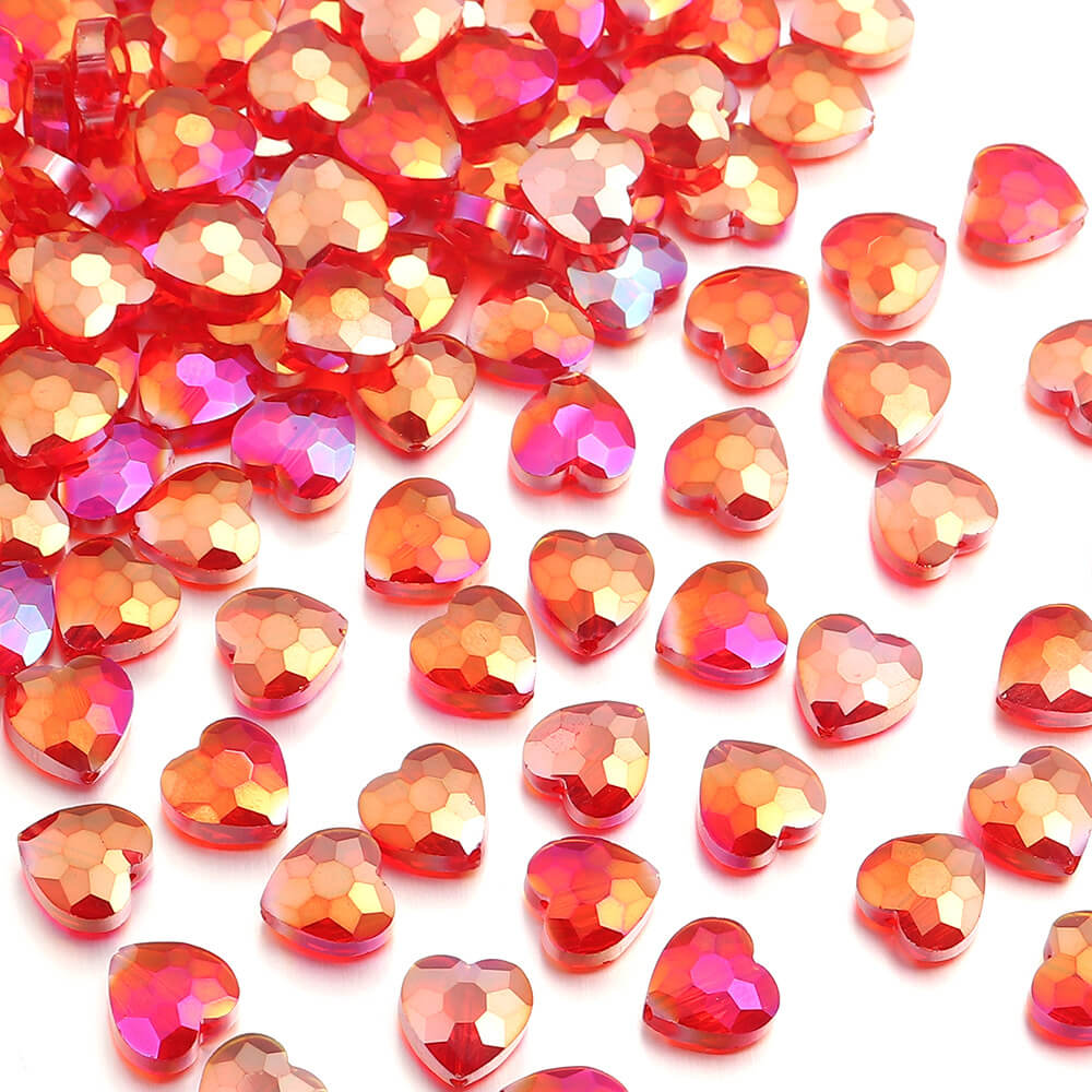 Crystal heart shaped DIY Necklaces Beads Phone Charms-A