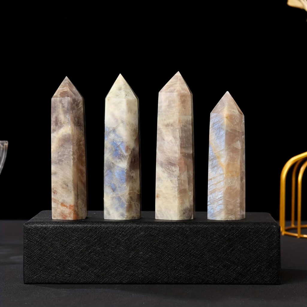 Natural Moonstone Tower Crystal
