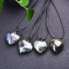 Natural Heart Shaped Labradorite Necklace Bulk