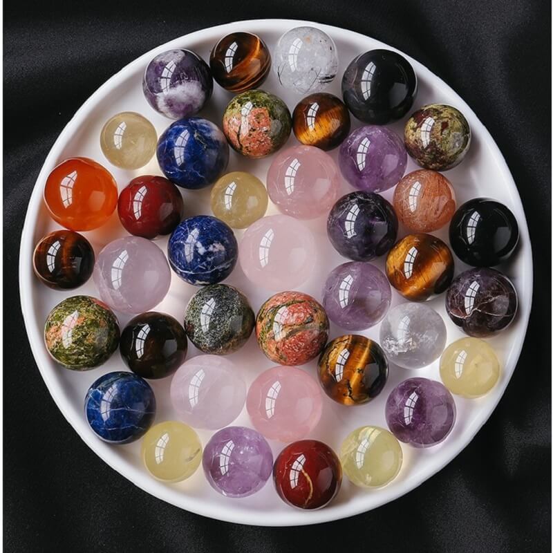 Crystal Balls 0.78" Colourful Stones Bulk
