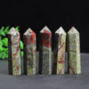 African Bloodstone Tower Point Crystal Wand