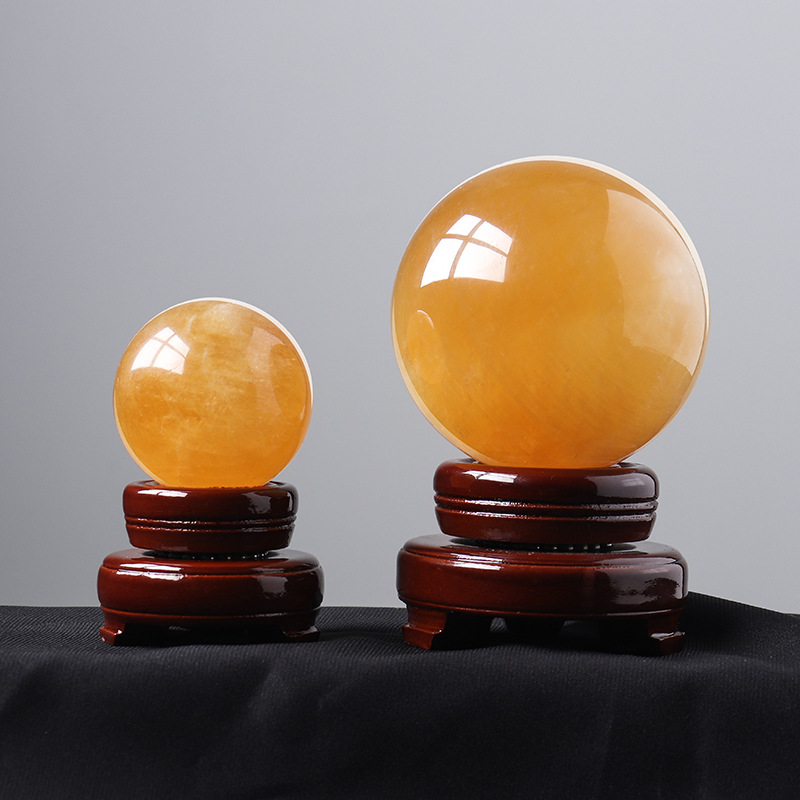 Calcite Yellow Sphere Quartz Balls Bulk