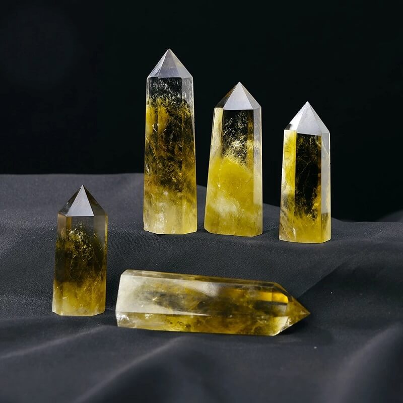 Citrine Tower Brazil Crystal Wand Stone