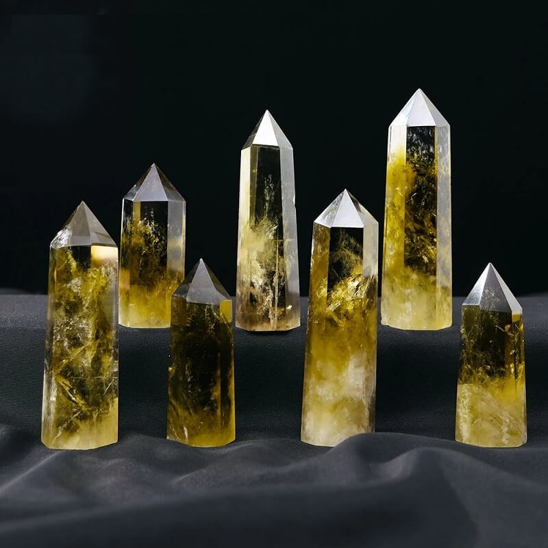 Citrine Tower Brazil Crystal Wand Stone