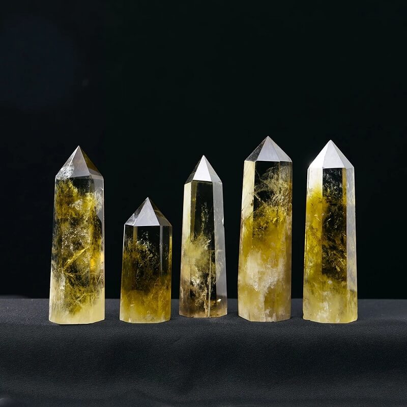 Citrine Tower Brazil Crystal Wand Stone