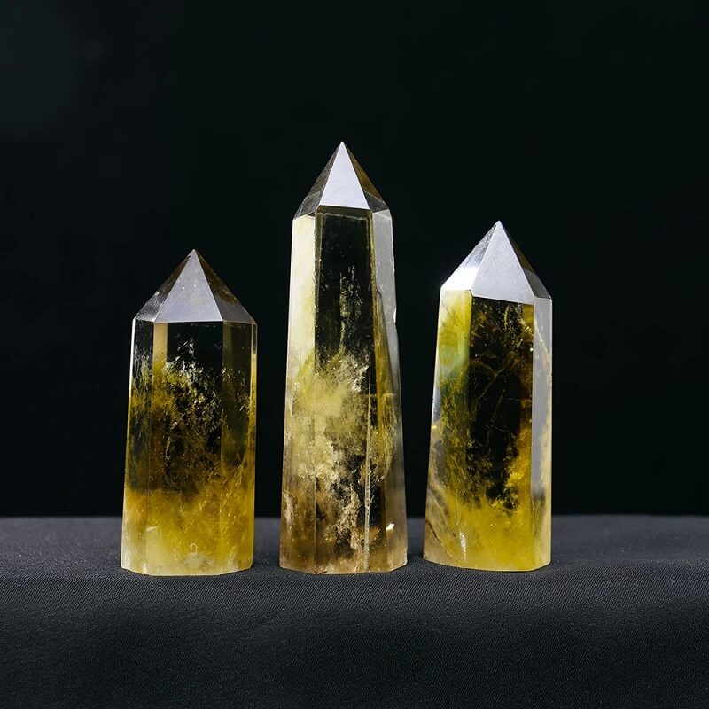 Citrine Tower Brazil Crystal Wand Stone
