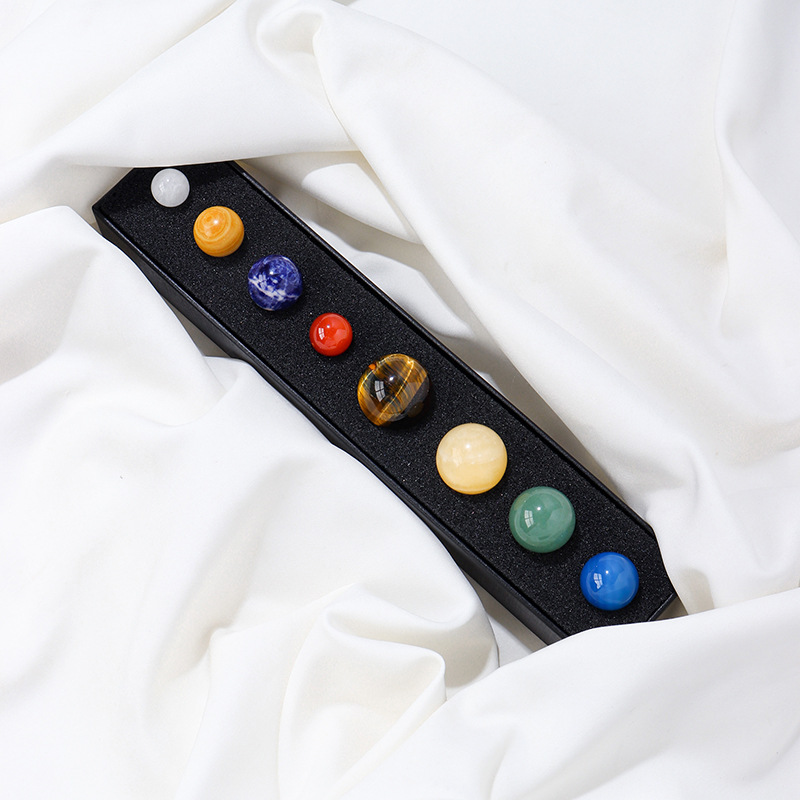 Crystal Ball Set Solar System Eight Planets Gift