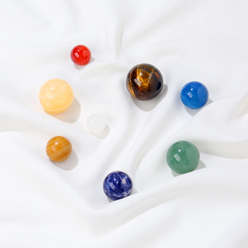 Crystal Ball Set Solar System Eight Planets Gift