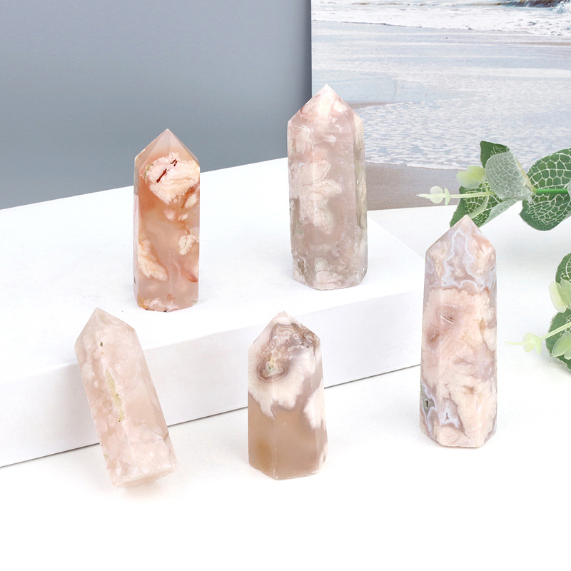 Flower Agate Tower Sakura Flower Agate Wand
