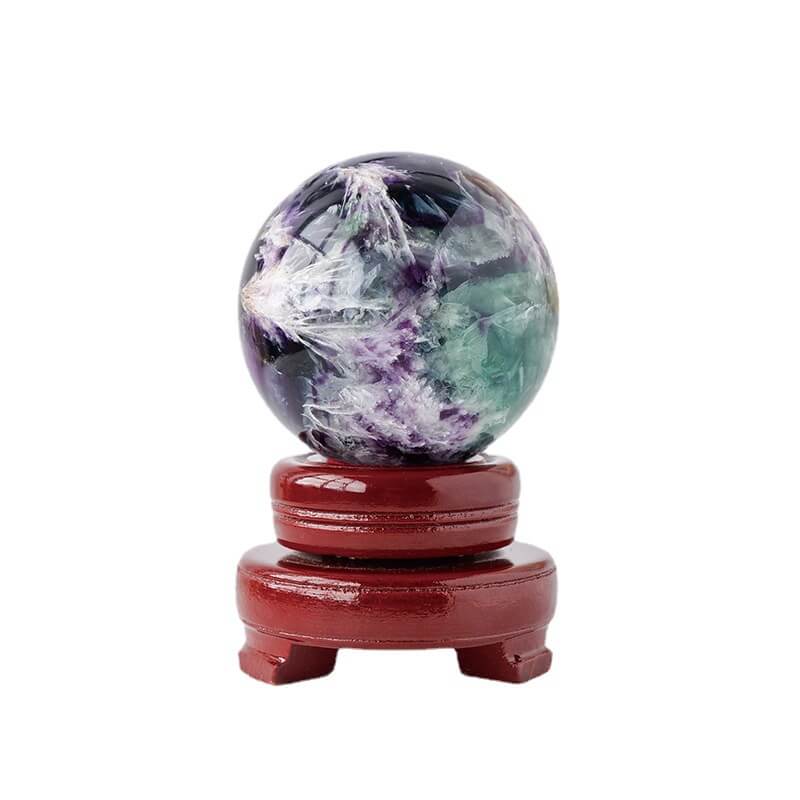 Fluorite Sphere With Feather Pattern
