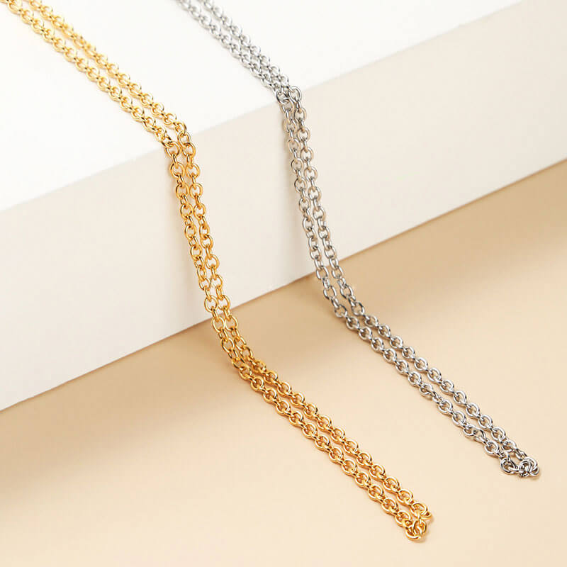 Crystal Necklace Chain Golden silver Colors