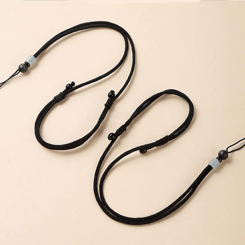 Hand-woven Adjustable Necklace Cord With Beads