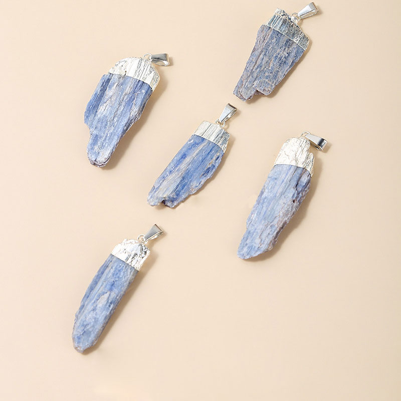 Kyanite Crystal Necklace Raw Stone