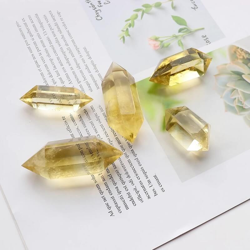 Citrine Double Point Tower Natural Crystal Stone
