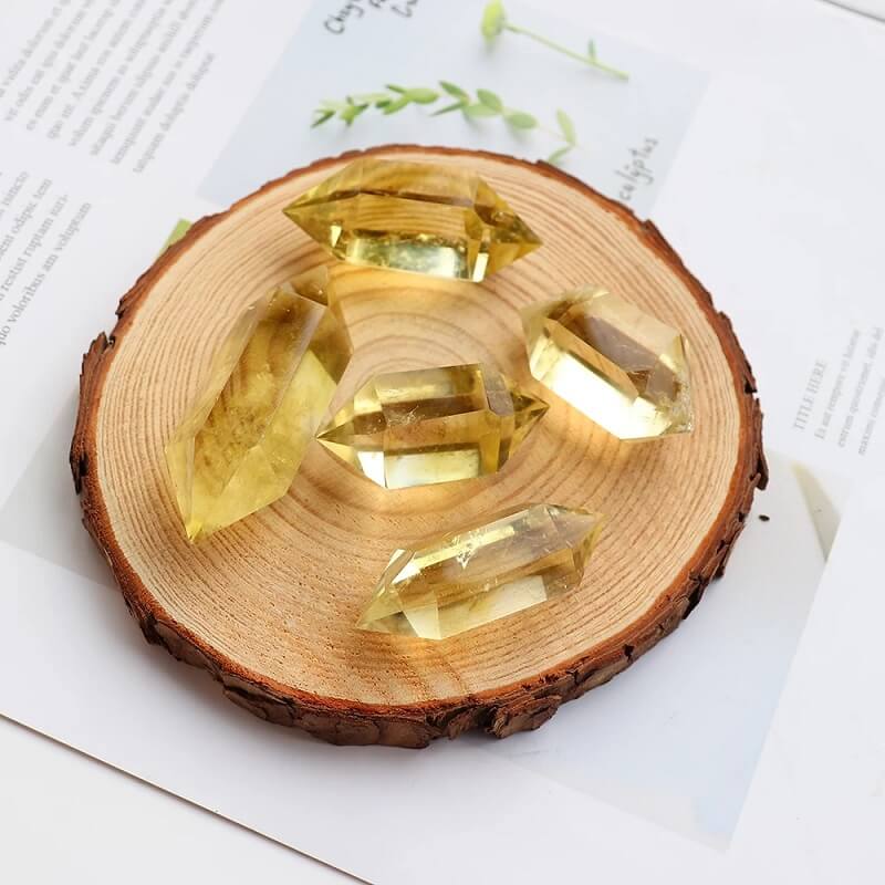 Citrine Double Point Tower Natural Crystal Stone