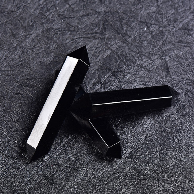 Obsidian Double Pointed Tower Crystals