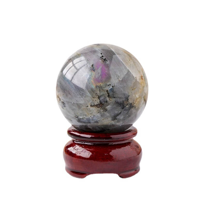 Labradorite Sphere Gray Purple Crystal