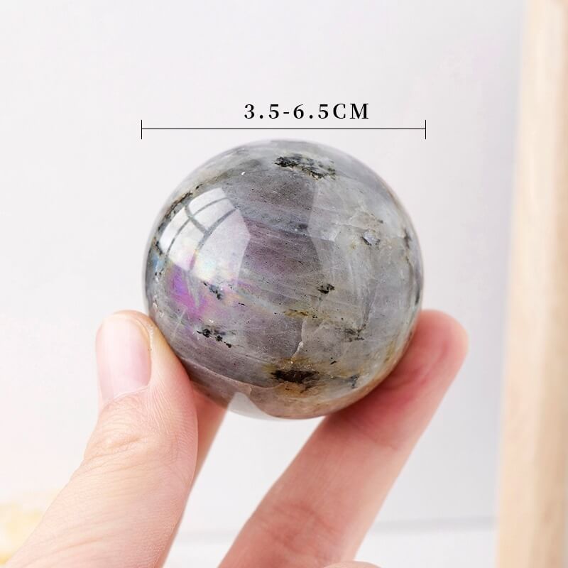 Labradorite Sphere Gray Purple Crystal