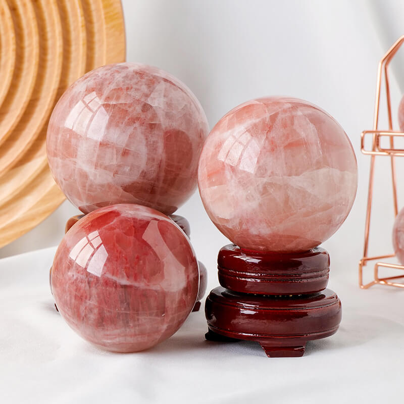 Calcite Spheres Red Calcite Ball Stone