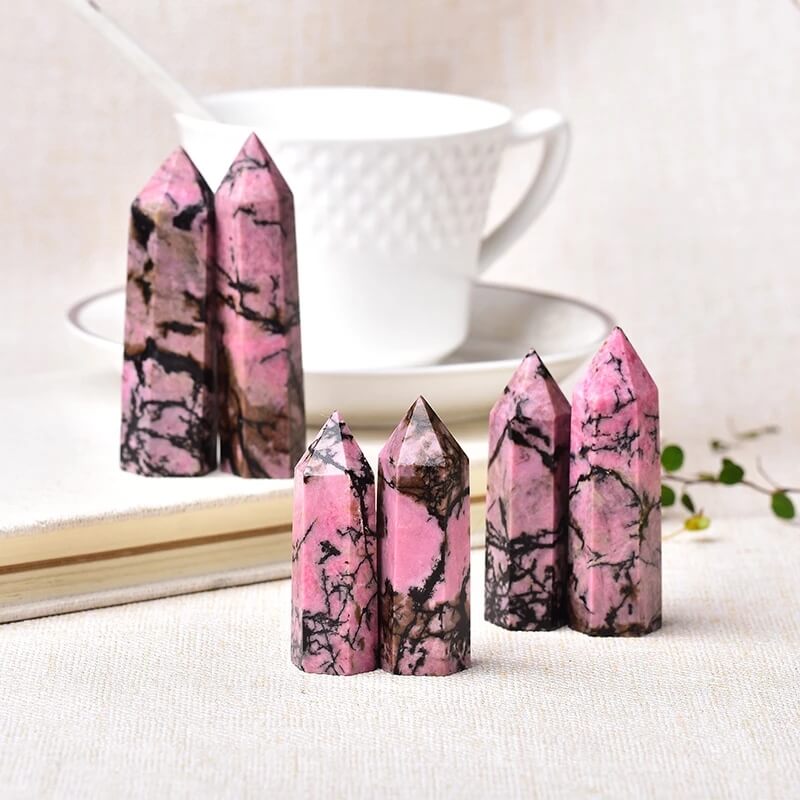 Rhodonite Point Tower Natural Healing Stone
