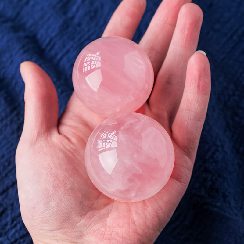Rose Quartz Sphere Large Crystal Balls
