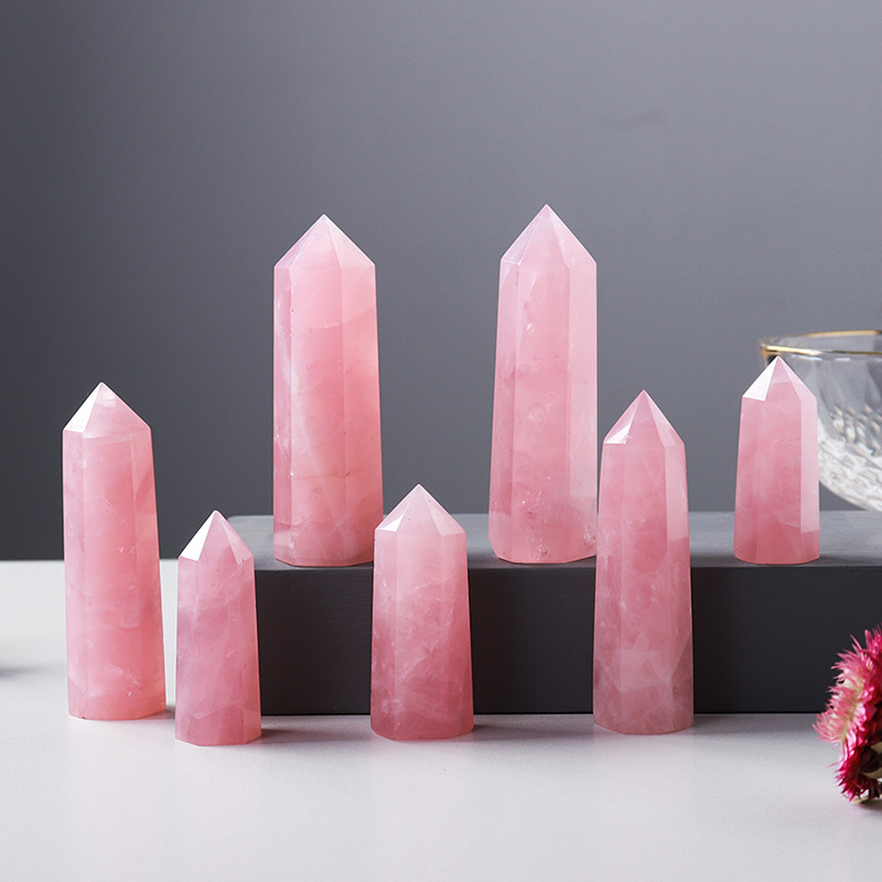 Rose Tower Healing Crystal Rose Quartz