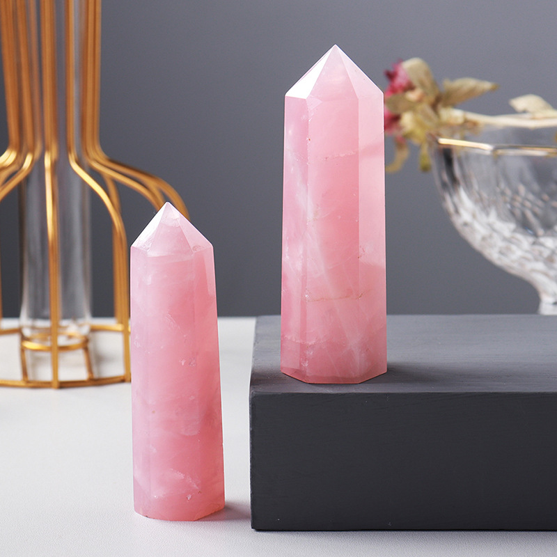 Rose Tower Healing Crystal Rose Quartz