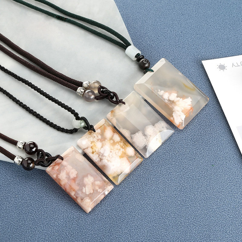 Sakura Flower Agate Necklace Crystal Bulk
