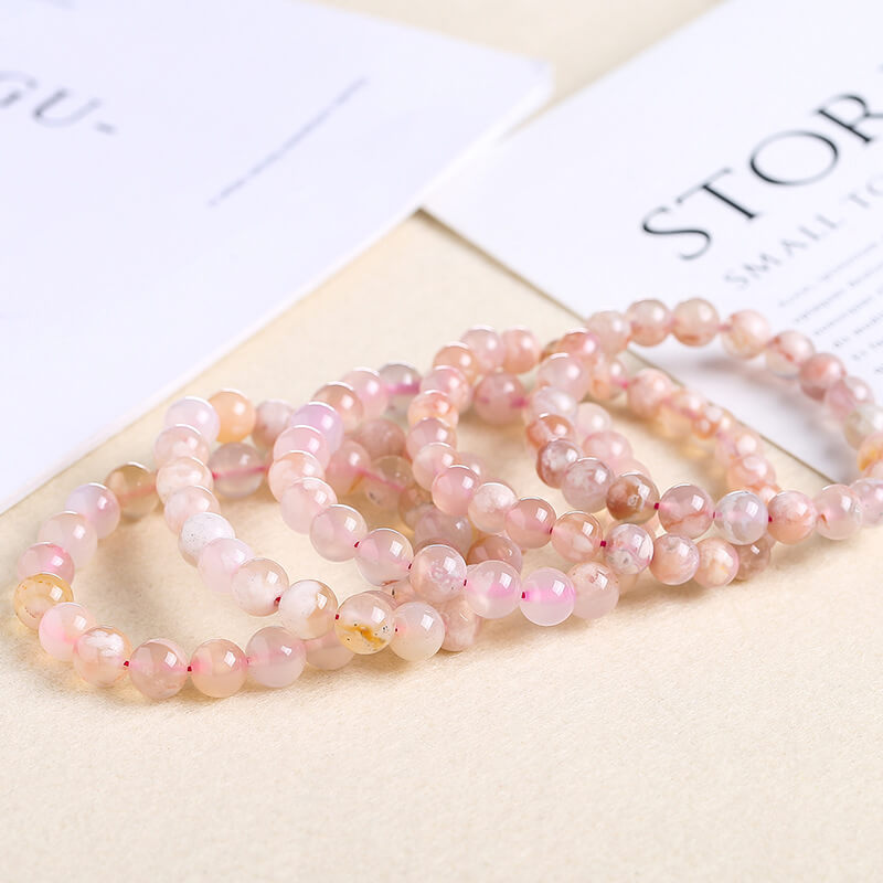 Sakura Flower Agate Bracelet Crystal Bulk