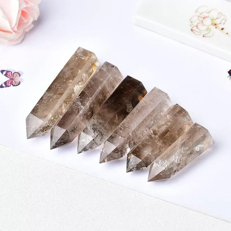 Smoky Quartz Tower Point Crystal Stone