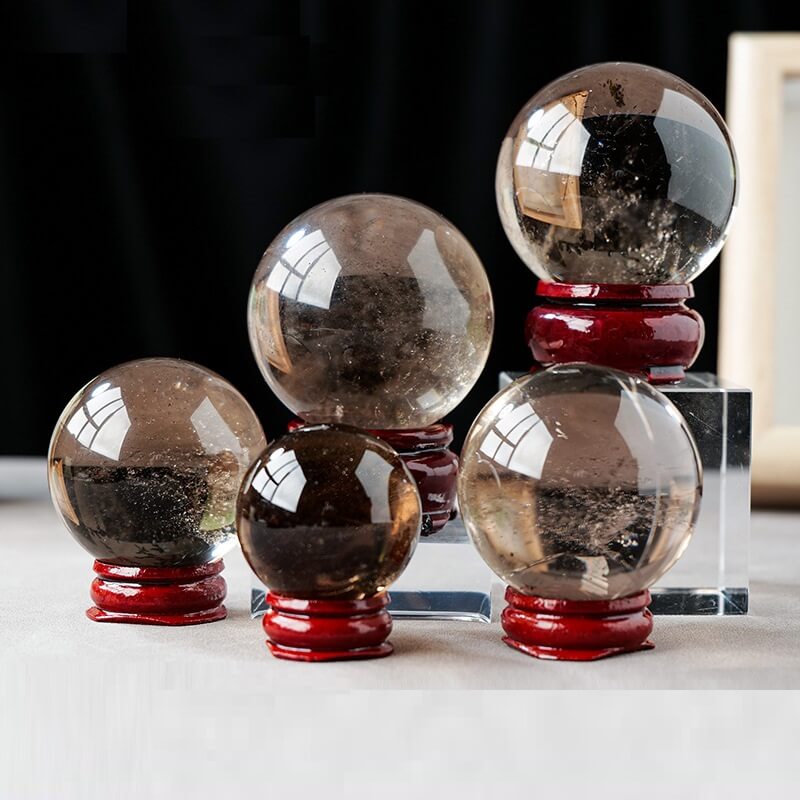 Smoky Sphere Quartz Crystals